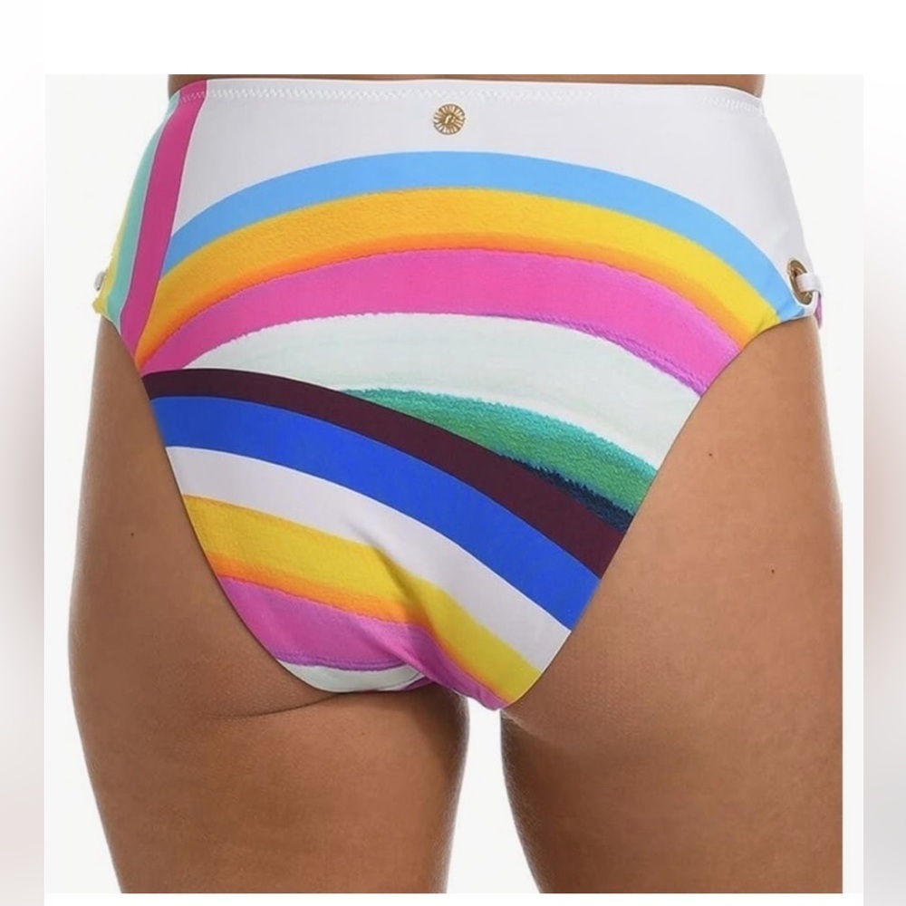 SUNSHINE 79 Rainbow One Shoulder Bikini Set Size 10 - Picture 4 of 16